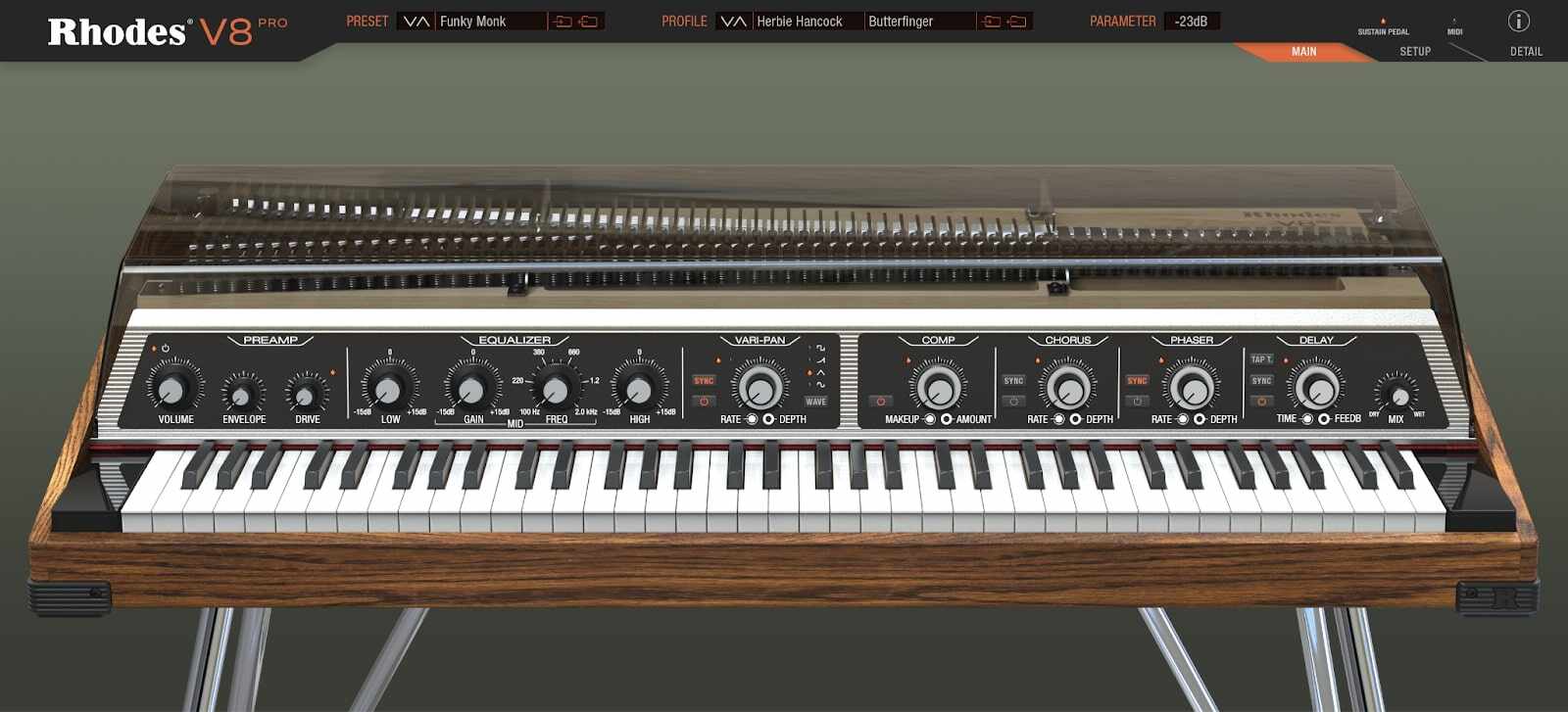 Rhodes V8 Virtual Instrument - UI