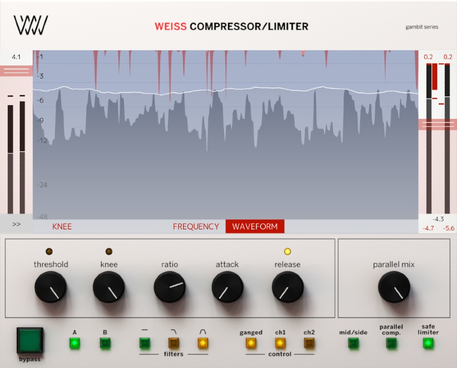 Softube Weiss Compressor/Limiter- User Interface