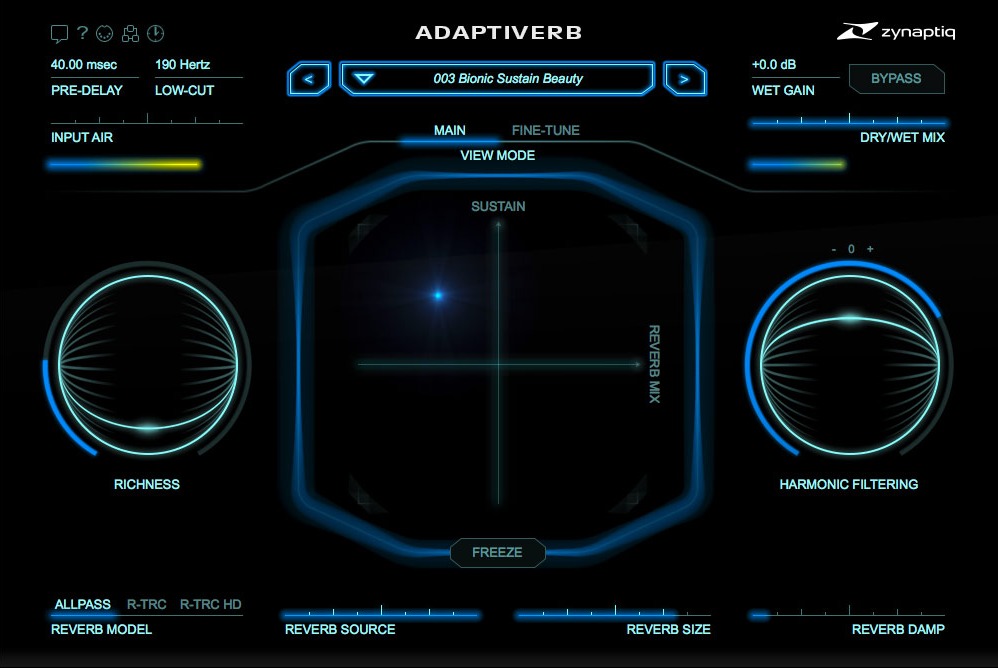 ADAPTIVERB Main UI
