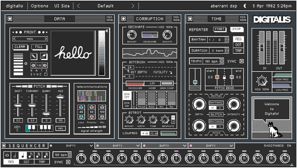 AberrantDSP Digitalis - Dark Mode