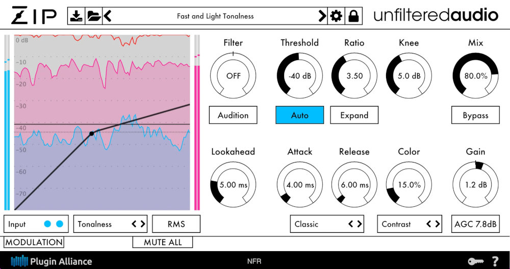 Unfiltered Audio Zip - UI 2