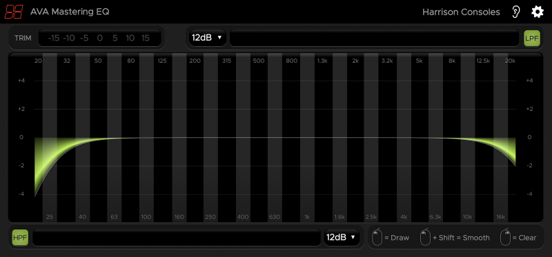 Harrison Mastering EQ - Controls View