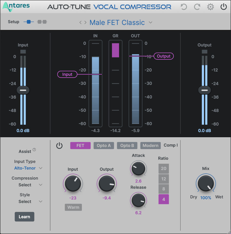 Antares Auto-Tune Vocal Compressor - Lite FET Single