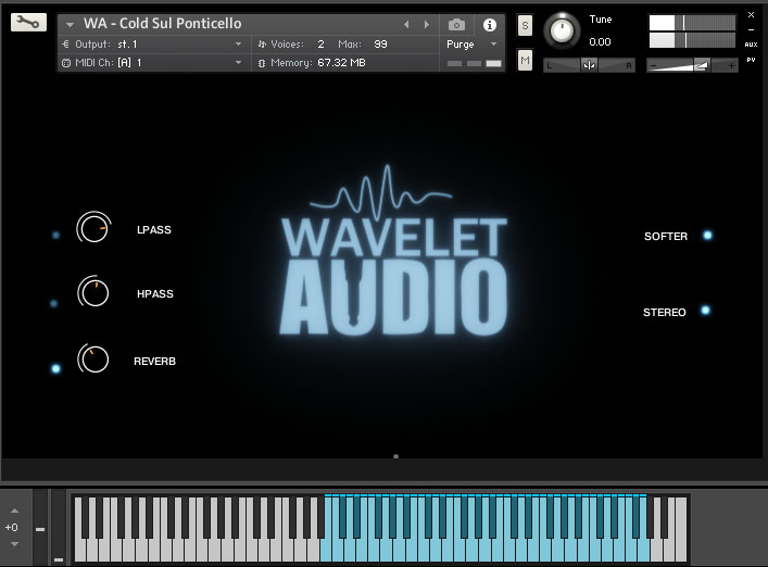 Wavelet Audio Cold Sul Ponticello - Main UI