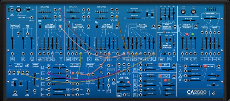 Cherry Audio CA2600 Synthesizer - UI Blue