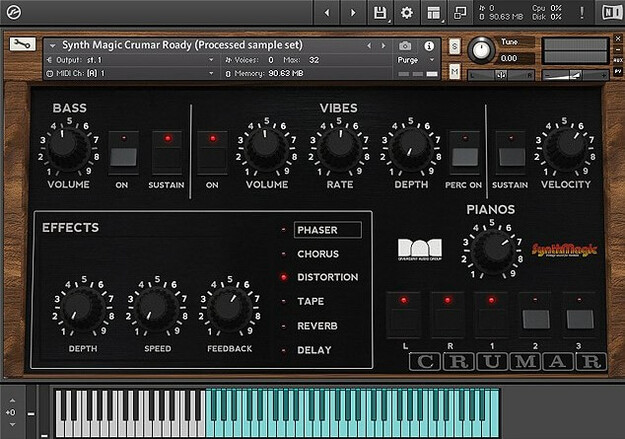 Crumar Roady interface