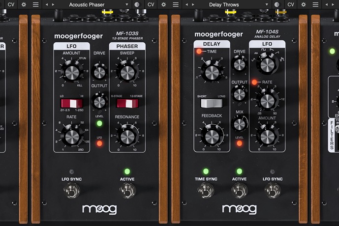 Moog Moogerfooger Effects Bundle MF-103S and MF-104S GUI