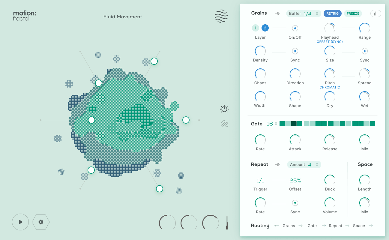 Excite Audio Motion: Fractal - Main UI