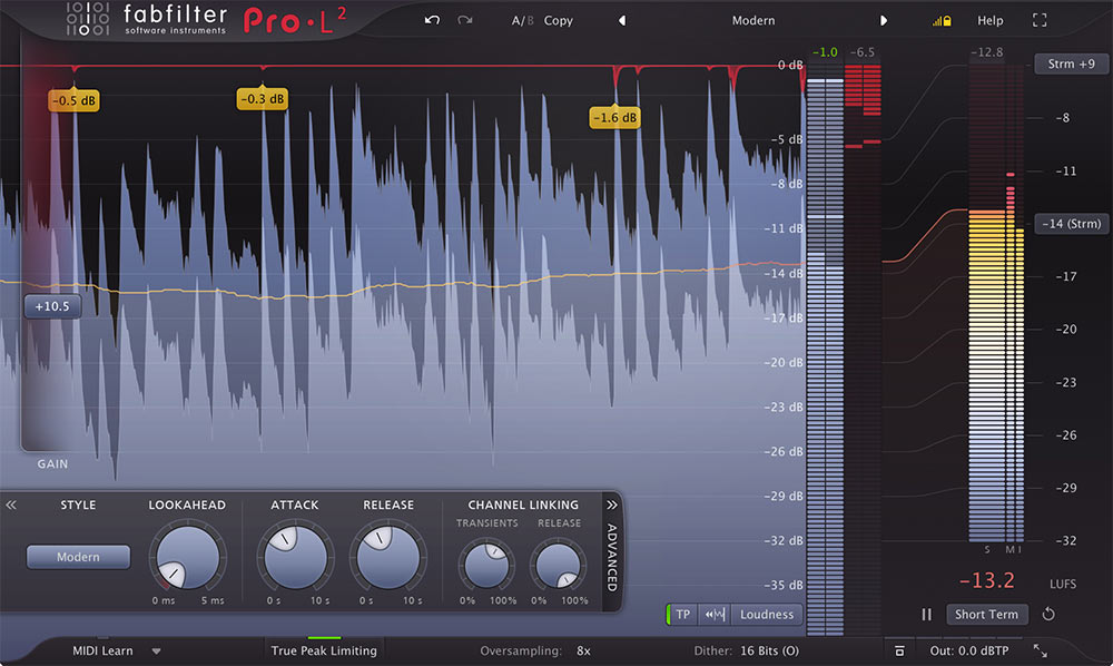 FabFilter Pro-L 2 - User Interface