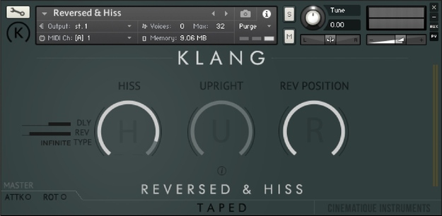 TAPED: Reversed & Hiss interface