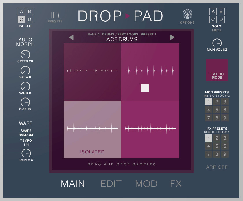 Drop Pad 3 - Main Page