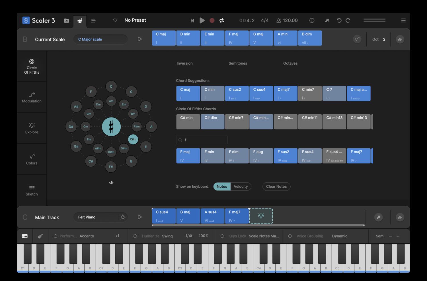 Scaler 3 - Circle of fifths