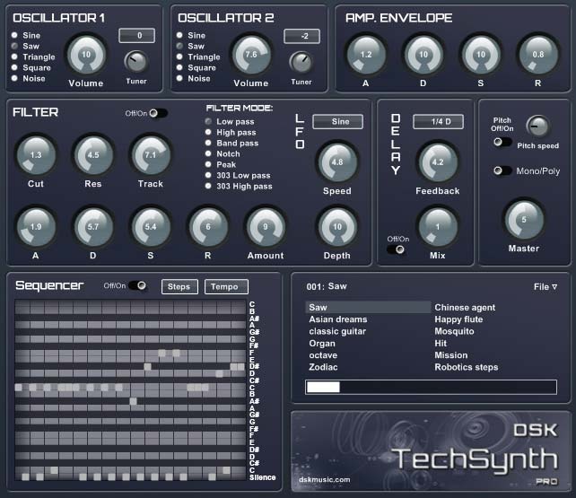 DSK TechSynth PRO Screenshot