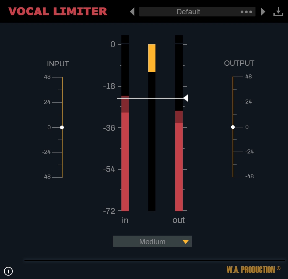 W.A Production Vocal Limiter - UI