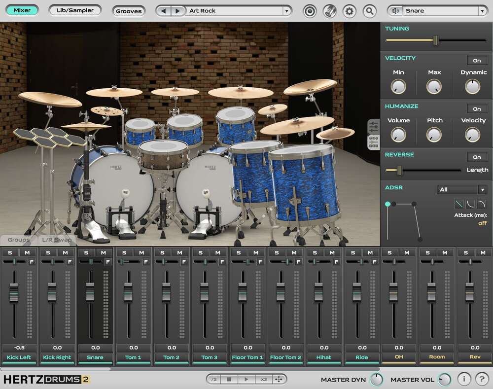 Hertz Drums 2 Blue Pack - GUI 3