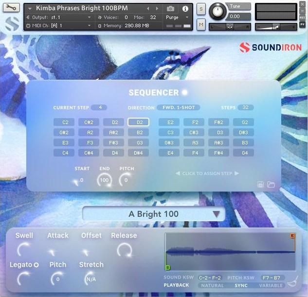 Soundiron Voice of Wind: Kimba - User Interface (Sequencer)