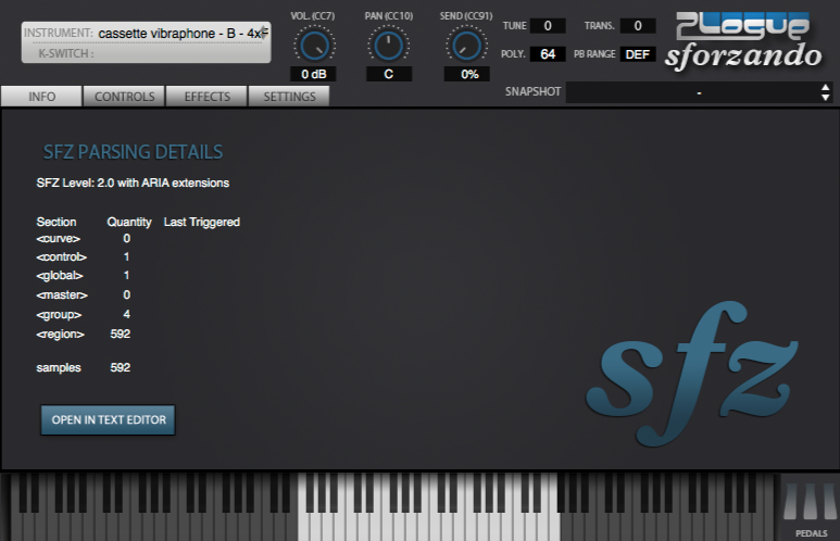 Cassette Vibraphone - SFZ Player