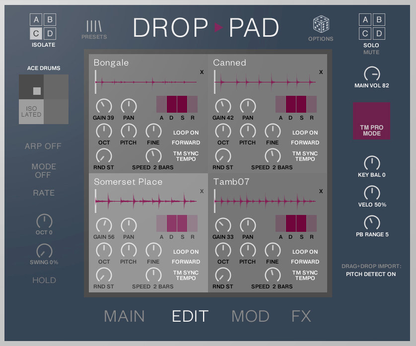 Drop Pad 3 - Edit Page
