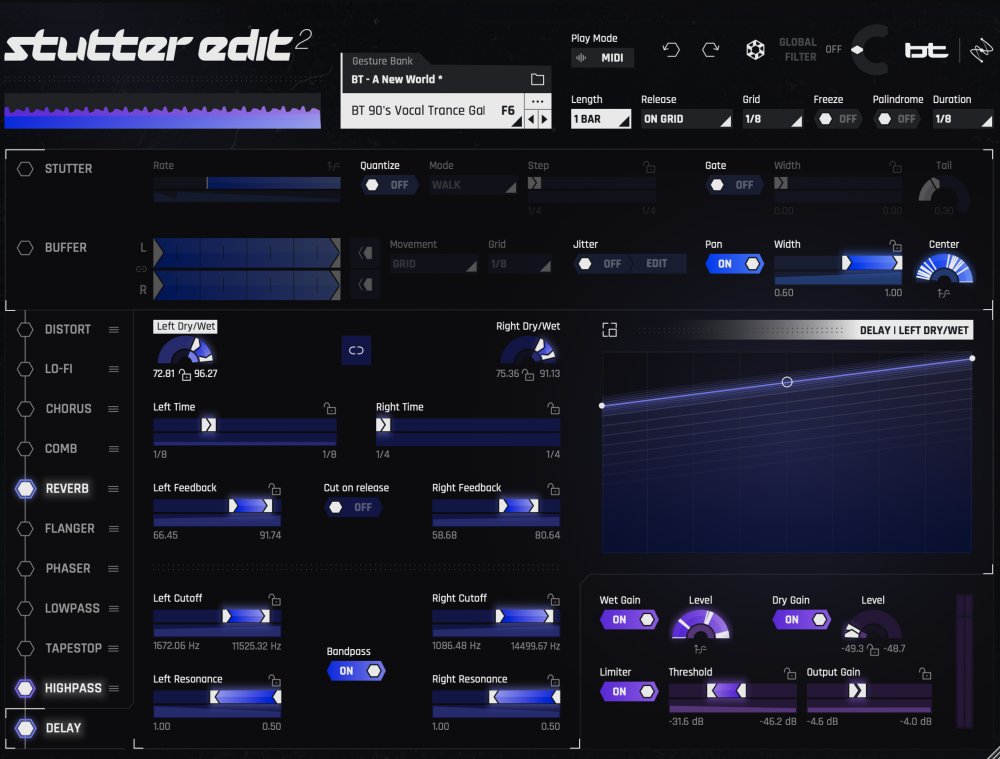iZotope Stutter Edit 2 - User Interface - Chorus