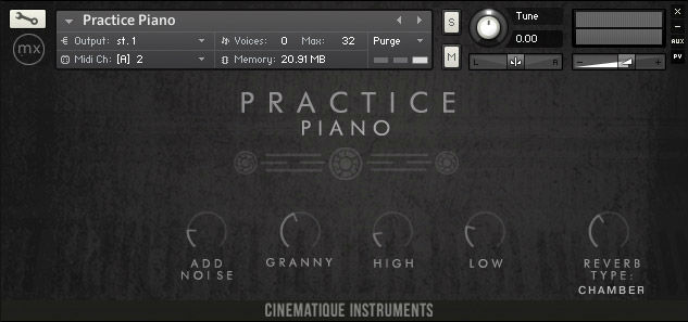Charakter Piano Collection Practice Piano UI