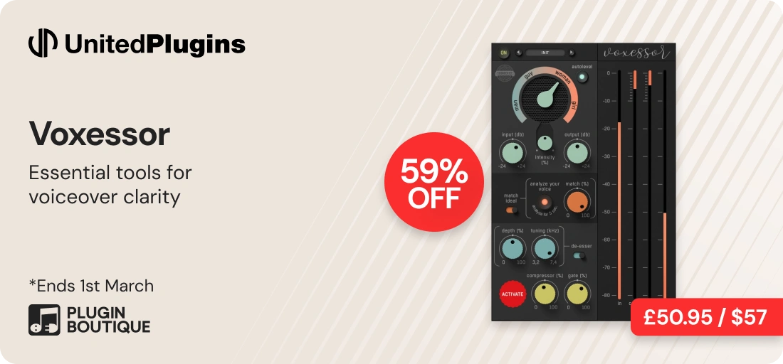 United Plugins Voxessor Plugin of the Week Sale