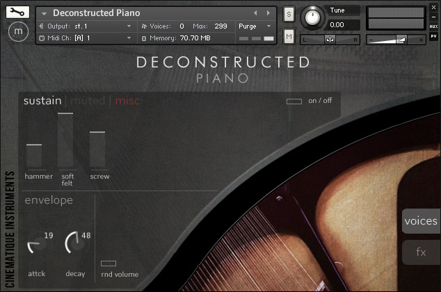 Deconstructed Piano User Interface