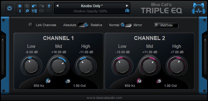 Triple EQ Dual Controls