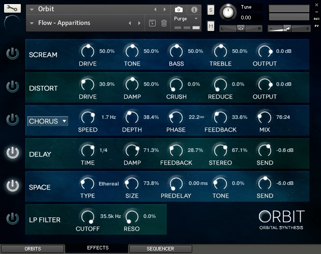 ORBIT - User Interface (Effects Rack)