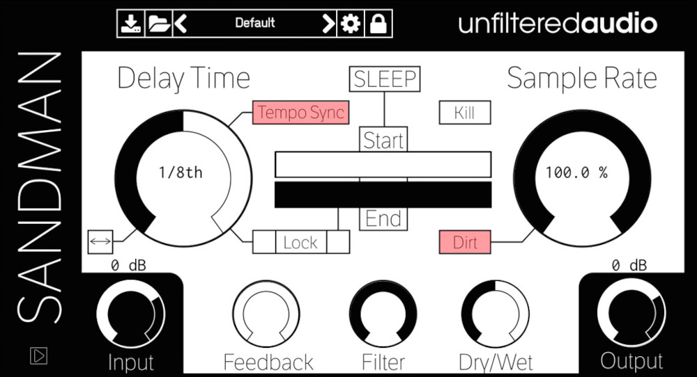 Unfiltered Audio Sandman - GUI