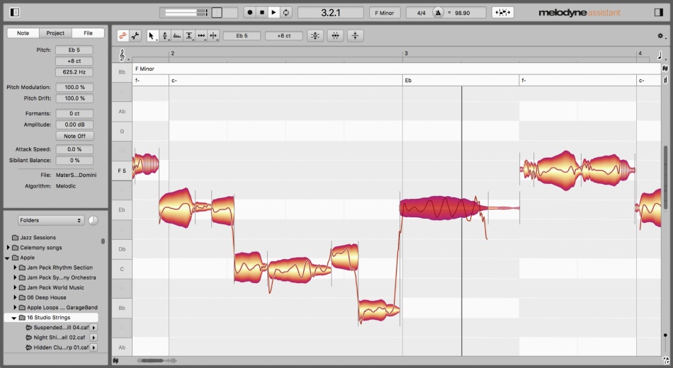 Melodyne 5 Assistant - User Interface