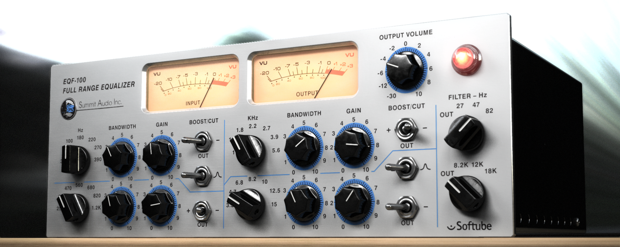 Summit Audio EQF-100 Full Range Equalizer User Interface (Side)