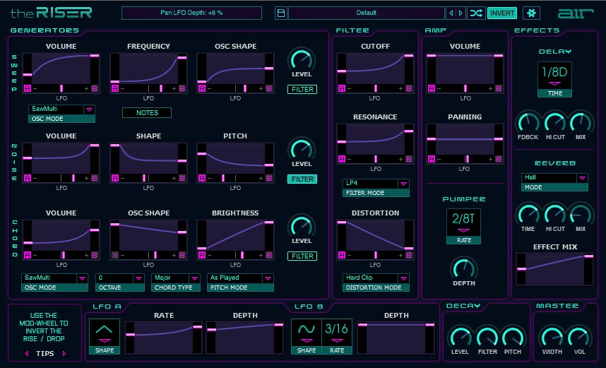 AIR Music Technology The Riser UI