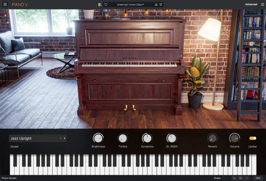 Arturia Piano V3 - Jazz Upright UI
