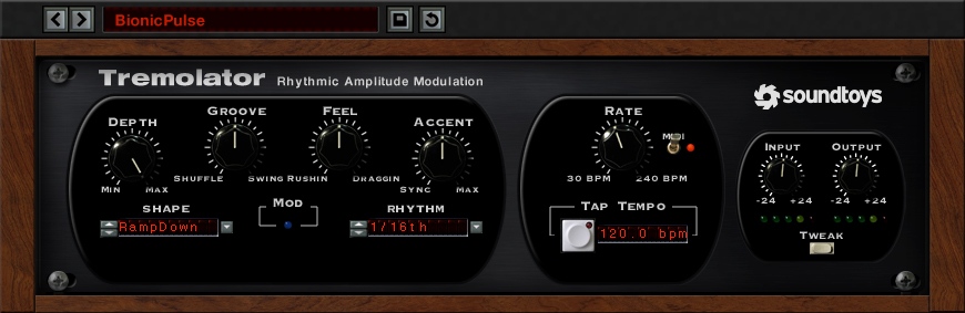 Soundtoys Tremolator - User Interface