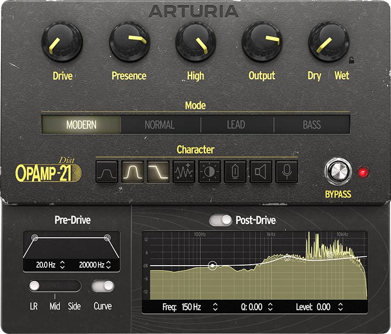 Arturia Dist OPAMP-21 - User Interface