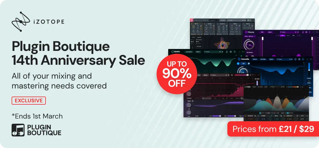 iZotope VocalSynth & Catalyst Series x Plugin Boutique 14th Anniversary Sale (Exclusive)