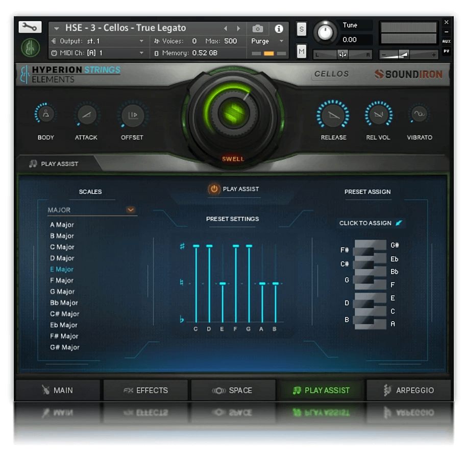 Hyerion Strings Elements - User Interface 5