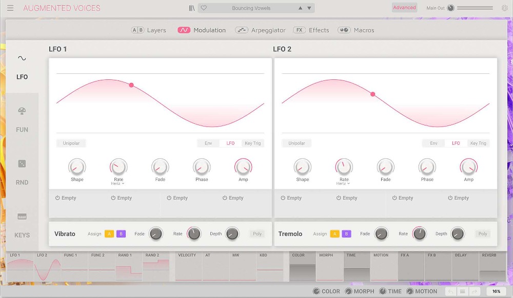 Arturia Augmented VOICES - Modulation View