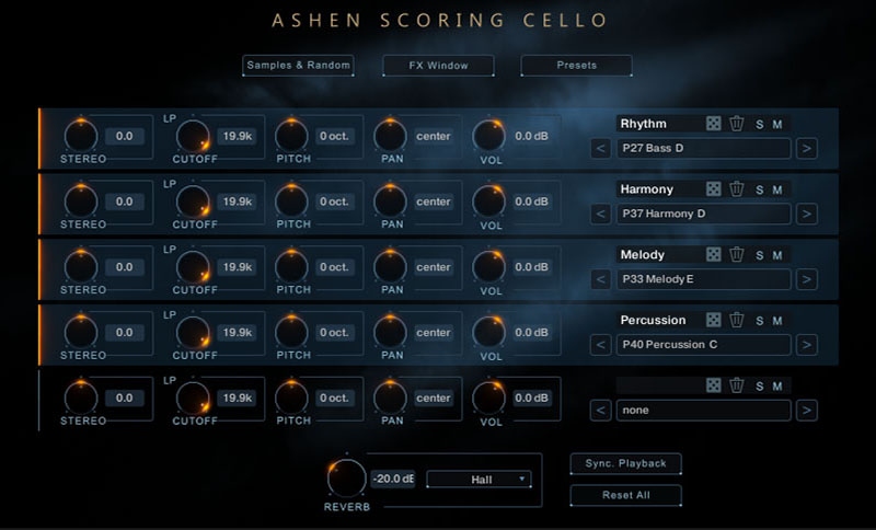 Wavelet Audio Ashen Scoring Cello - User Interface 03