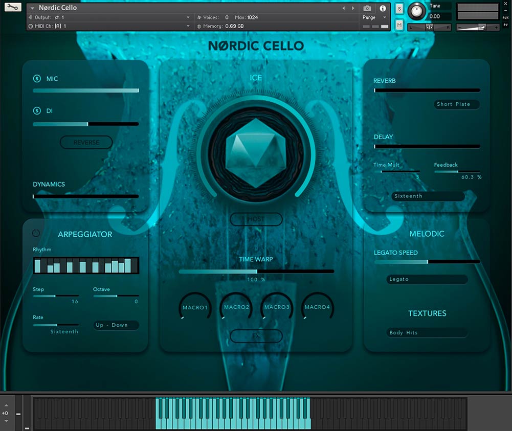Have Audio Nørdic Cello - Main GUI