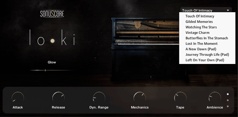 Sonuscore lo•ki - Felt Piano - GUI 1
