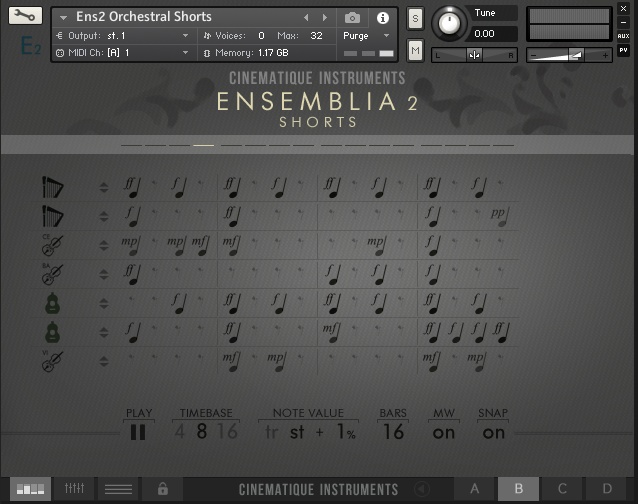 Cinematique Instruments Ens2 Orchestral Shorts - UI Image 2