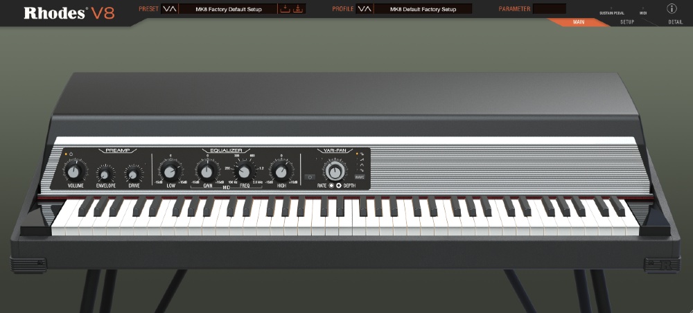 Rhodes V8 Virtual Instrument - UI