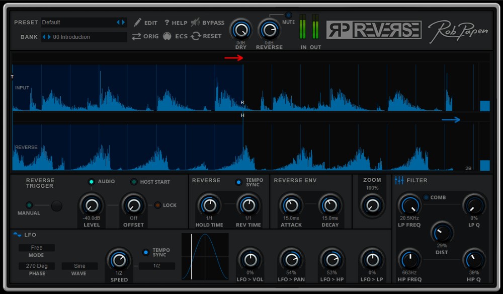 Rob Papen RP-Reverse - User Interface