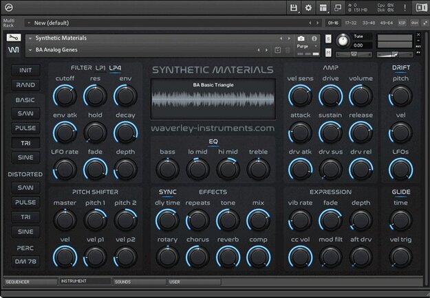 Synthetic Materials interface
