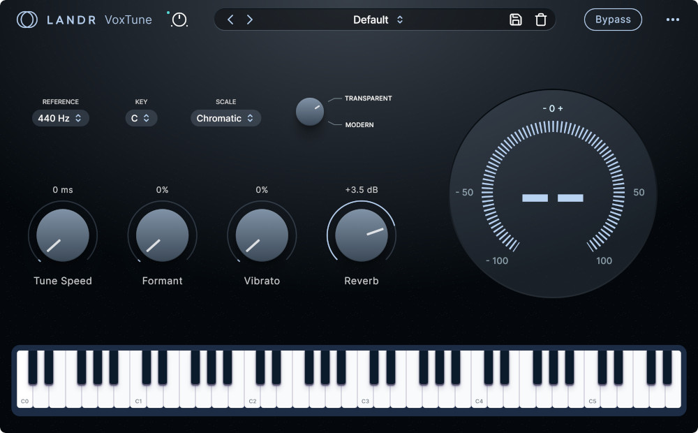 LANDR VoxTune - UI 1