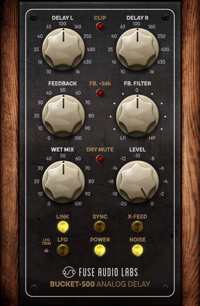 BUCKET-500 Analog Delay - GUI