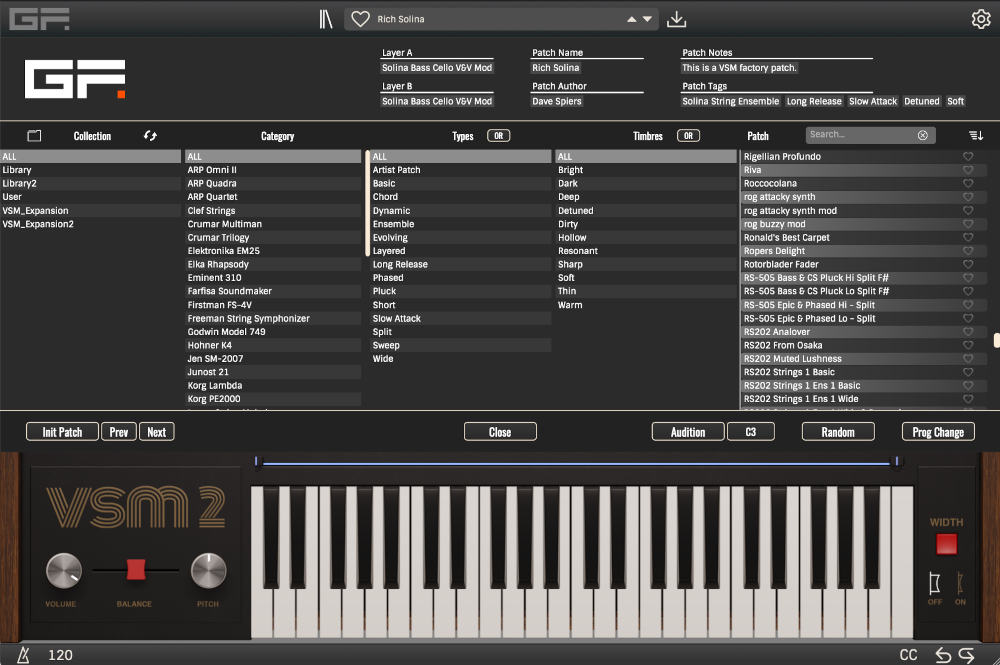 VSM IV - Preset Browser