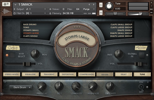 Big Fish Audio Smack - User Interface 01