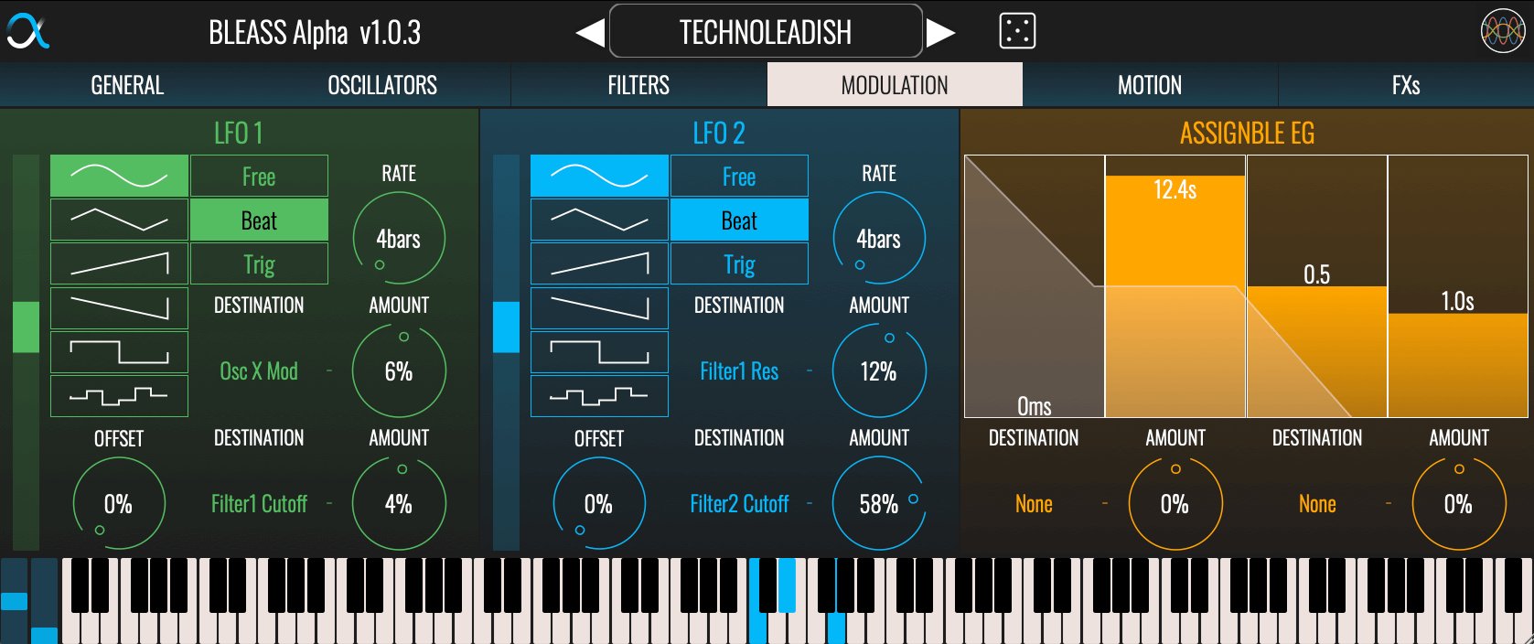 BLEASS Alpha Synthesizer - Modulation Stage
